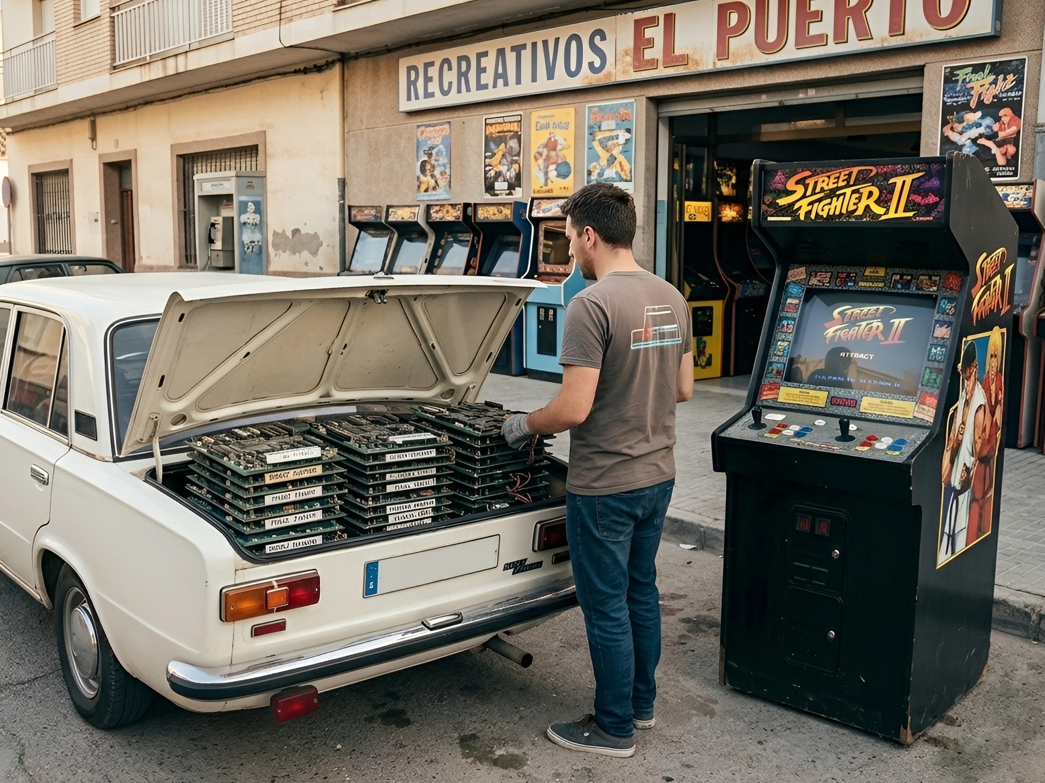 Un coleccionista compra 45 placas arcade originales y la escena retro lo flipa